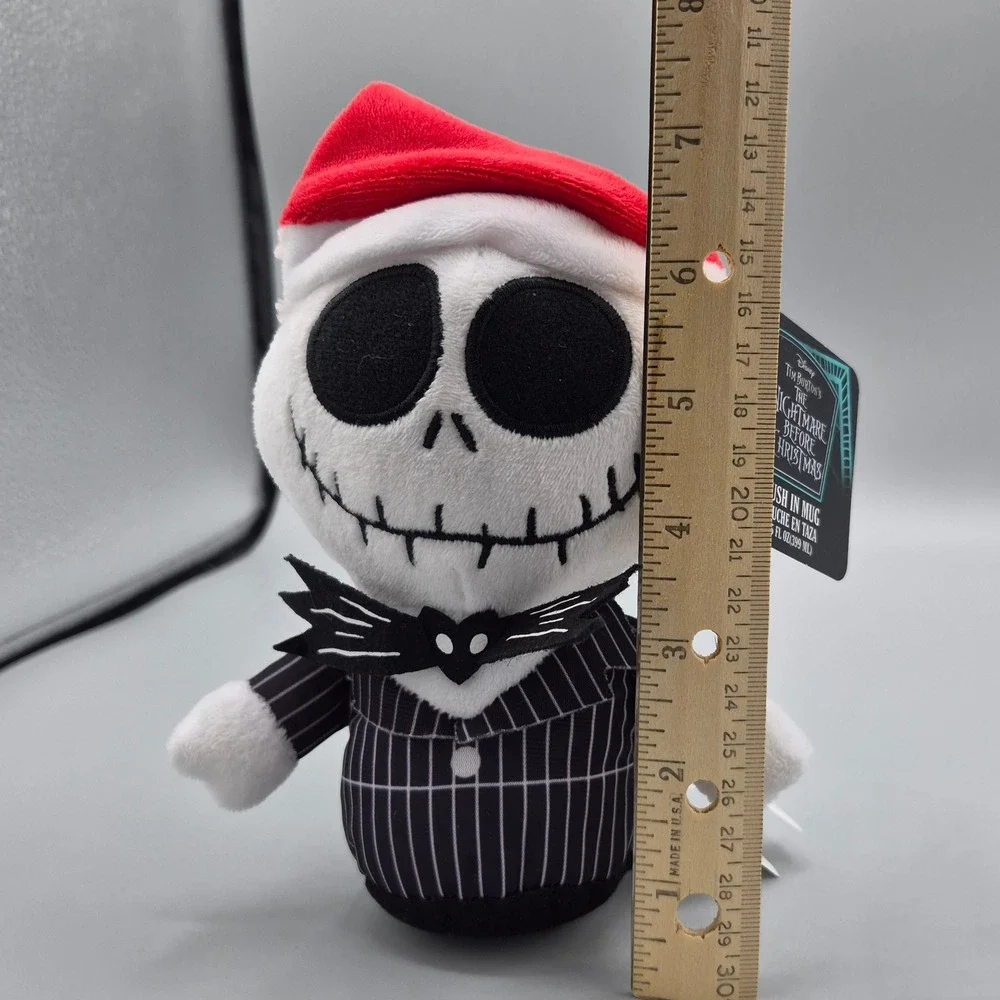 Disney Nightmare Before Christmas Jack Skellington Santa Hat Plush A28978 New